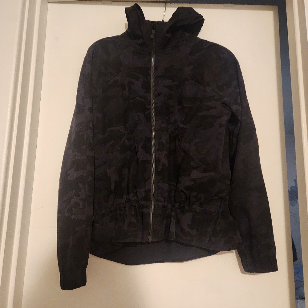 lululemon athletica Black Camouflage Bomber Jacket